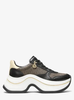 Basket Arla en cuir et daim
