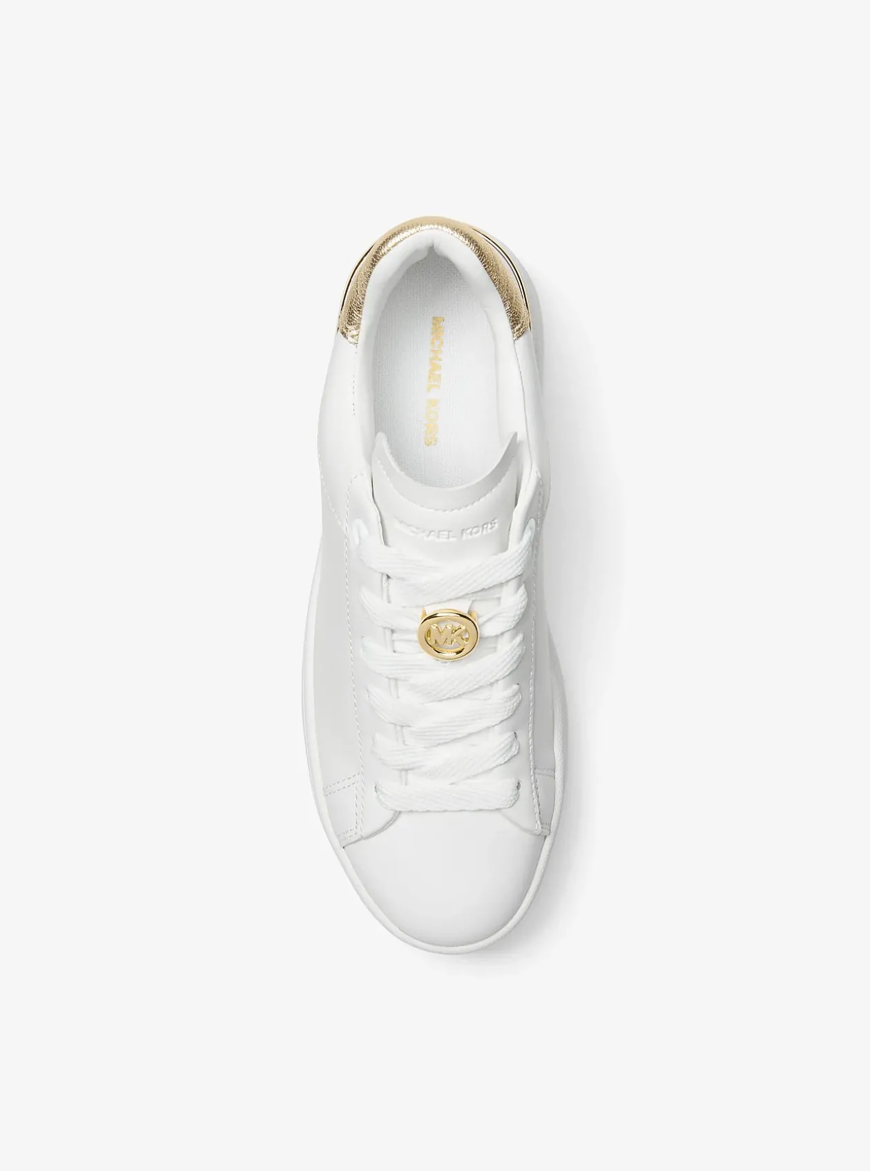 Basket Dottie en cuir à semelle compensée