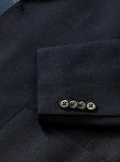 Blazer à coupe ajustée en flanelle de laine mélangée