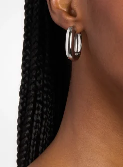 Boucles d'oreilles créoles carrées