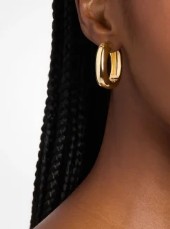 Boucles d'oreilles créoles carrées