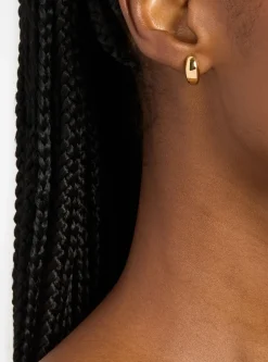 Boucles d'oreilles huggies demi-cercle