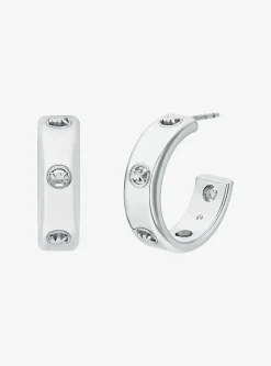 Boucles d'oreilles huggies à logo