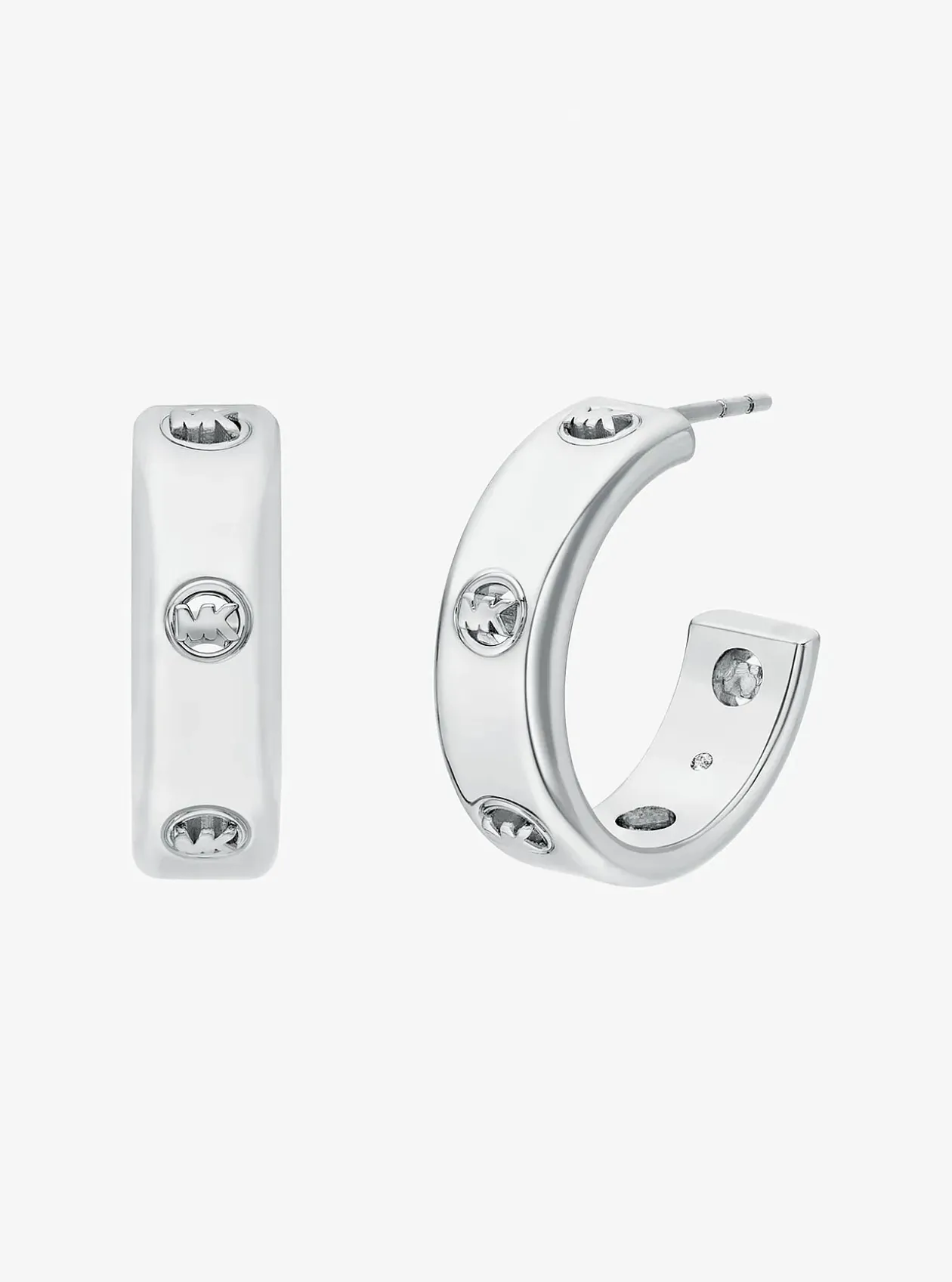 Boucles d'oreilles huggies à logo