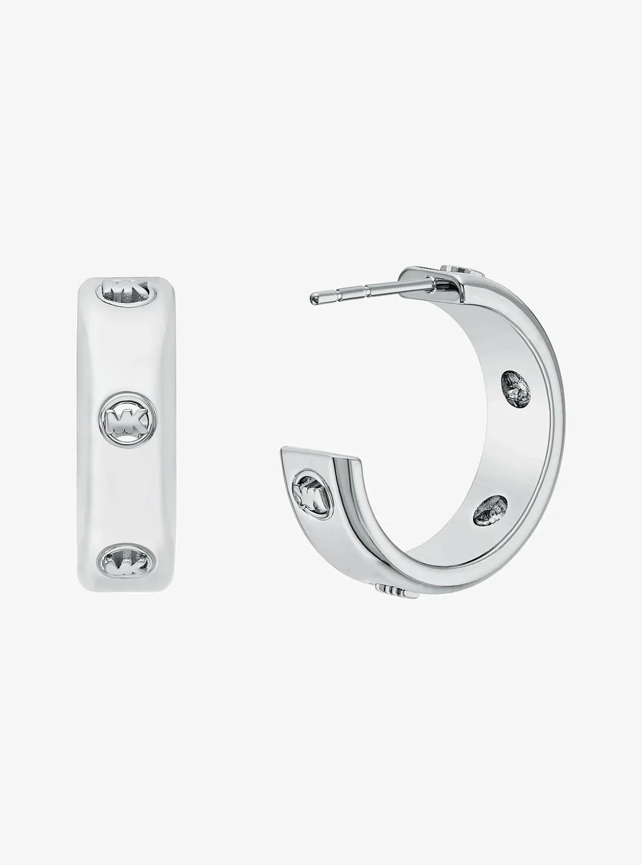 Boucles d'oreilles huggies à logo