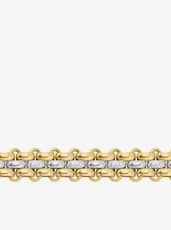 Bracelet bicolore à 3 rangs de maillons