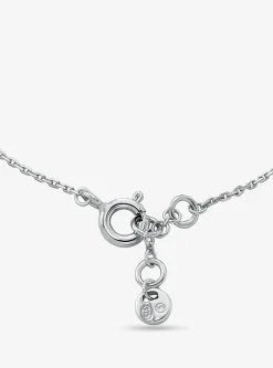 Bracelet en argent sterling plaqué en métal précieux à pierres pavées et logo Empire