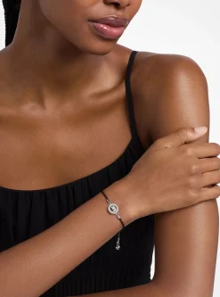 Bracelet en cordon avec logo à pierres pavées