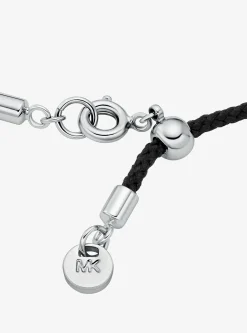 Bracelet en cordon avec logo à pierres pavées