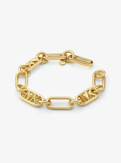 Bracelet à maillons en laiton plaqué en métal précieux