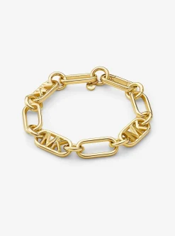 Bracelet à maillons en laiton plaqué en métal précieux