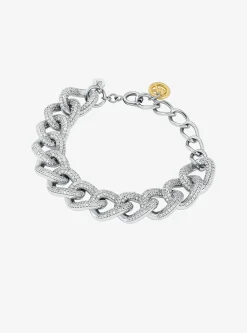 Bracelet à maillons à pierres pavées