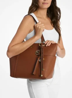 Breloque de sac dorée avec cordon