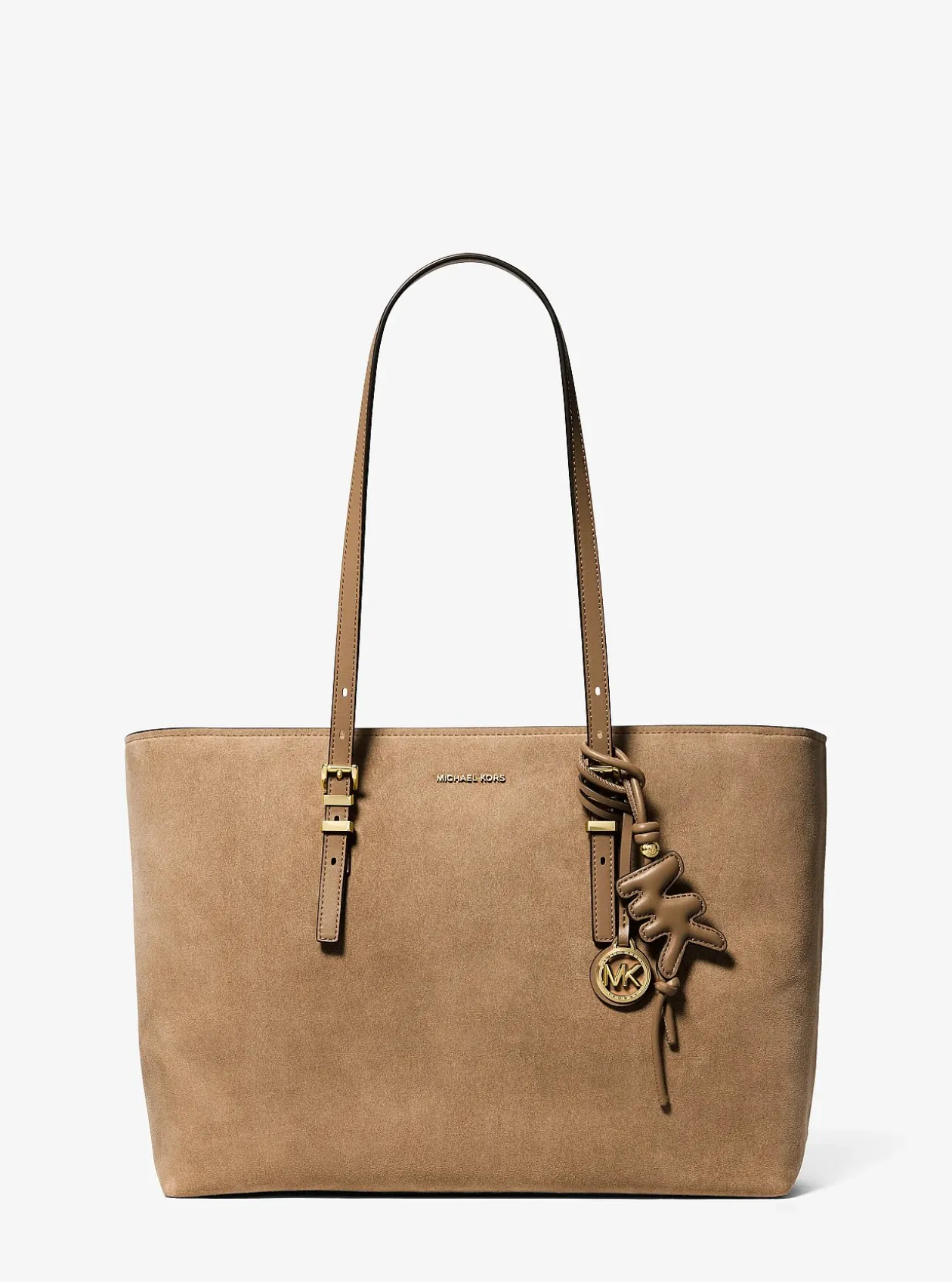 Breloque de sac logo en cuir rembourré