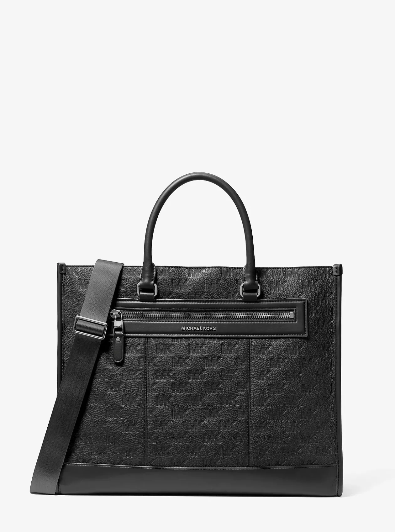 Cabas Jet Set en cuir à logo en relief