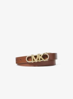 Ceinture Empire réversible en cuir et à logo Signature