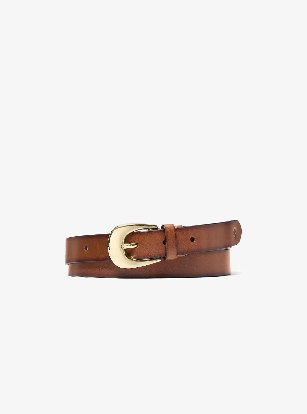 Ceinture en cuir bruni