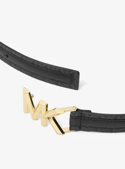 Ceinture en cuir et à logo Signature