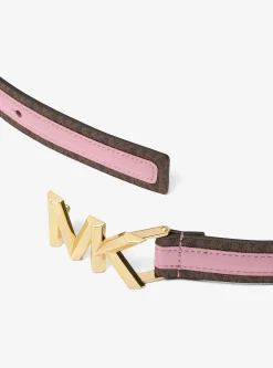 Ceinture en cuir et à logo Signature