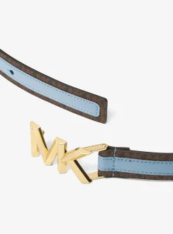 Ceinture en cuir et à logo Signature