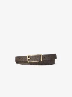 Ceinture réversible en cuir et à logo Signature