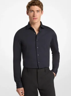 Chemise ajustée en tricot technique