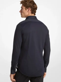 Chemise ajustée en tricot technique