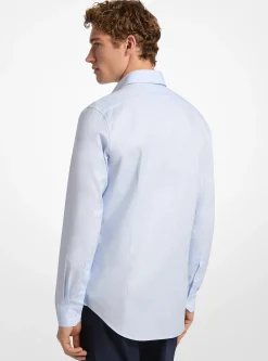 Chemise dobby en coton à coupe ajustée