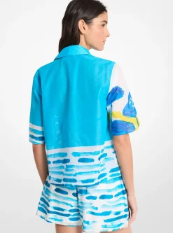 Chemise en linon de coton Michael Kors X Christina Zimpel
