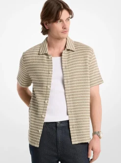 Chemise rayée en pointelle