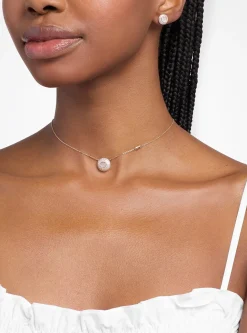 Coffret cadeau de bijoux en forme de cœur en nacre, plaqués en métal précieux et à pierres pavées