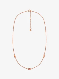 Collier à logo en argent sterling plaqué en métal précieux