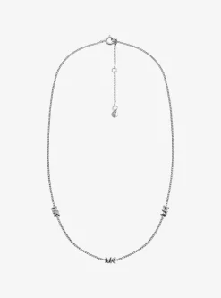 Collier à logo en argent sterling plaqué en métal précieux