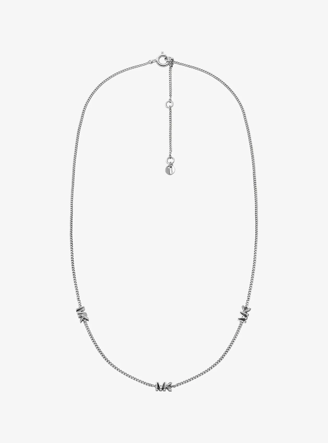 Collier à logo en argent sterling plaqué en métal précieux
