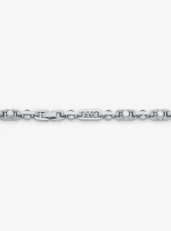 Collier à maillons Astor de taille moyenne en laine plaqué en métal précieux à pierres pavées