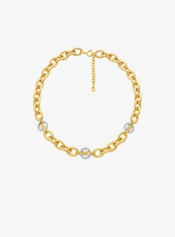 Collier à maillons et à pierres pavées MK Pop