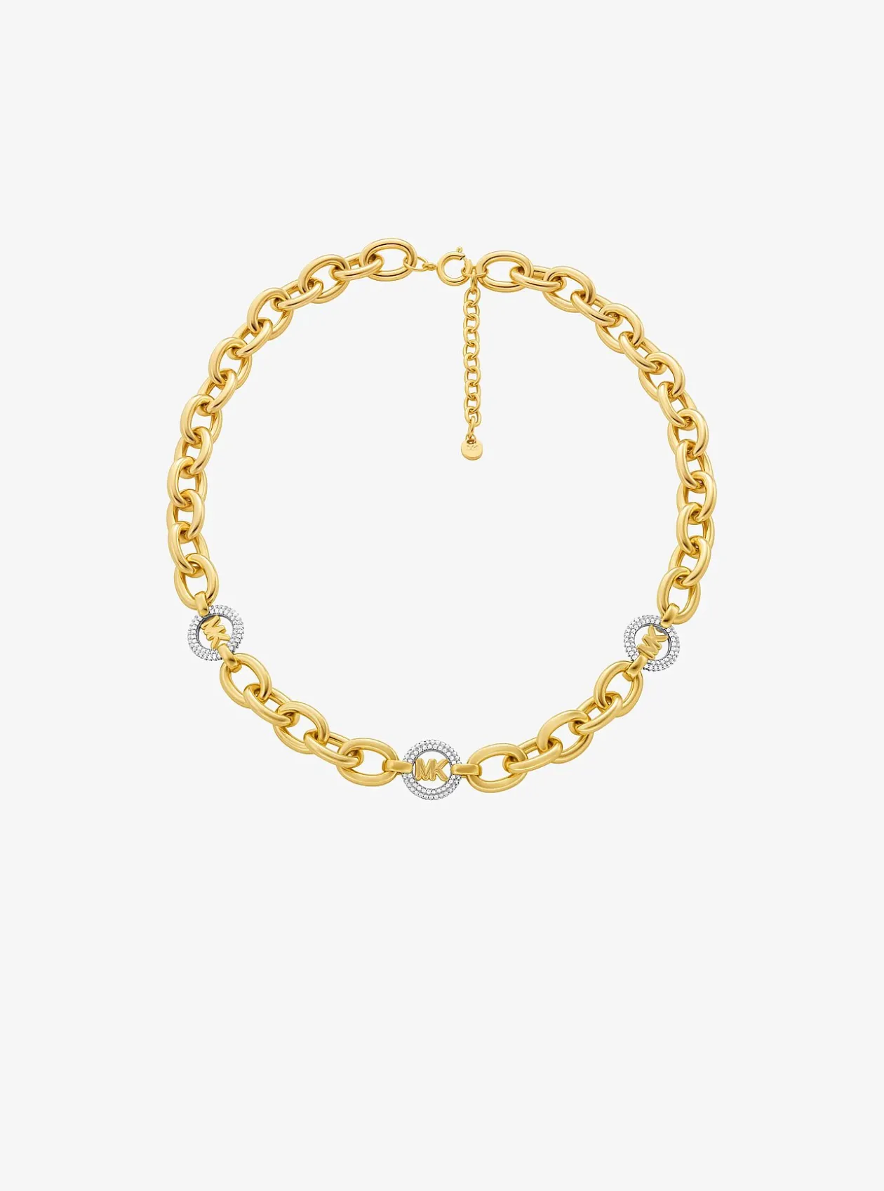 Collier à maillons et à pierres pavées MK Pop