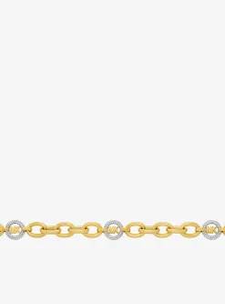 Collier à maillons et à pierres pavées MK Pop