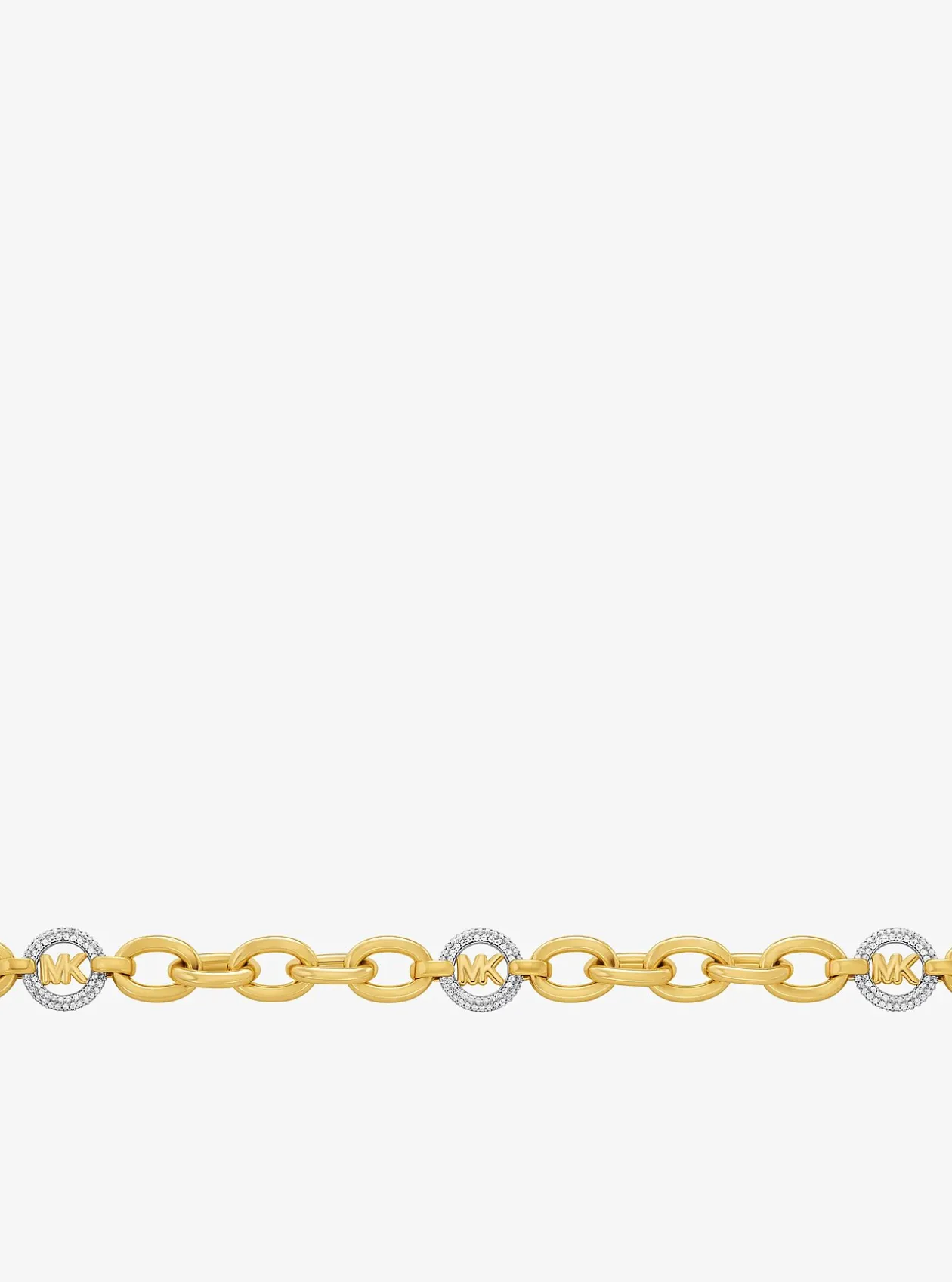 Collier à maillons et à pierres pavées MK Pop