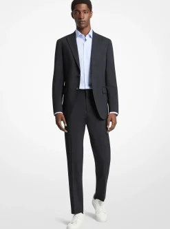 Costume de voyage ajusté en laine mélangée
