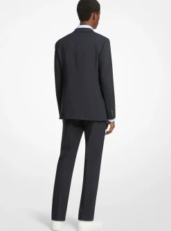 Costume de voyage ajusté en laine mélangée