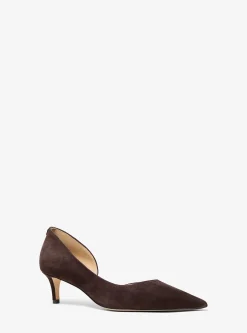 Escarpin Elyse en daim à petit talon