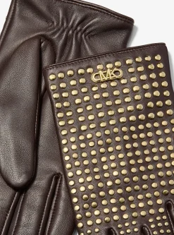 Gants en cuir clouté