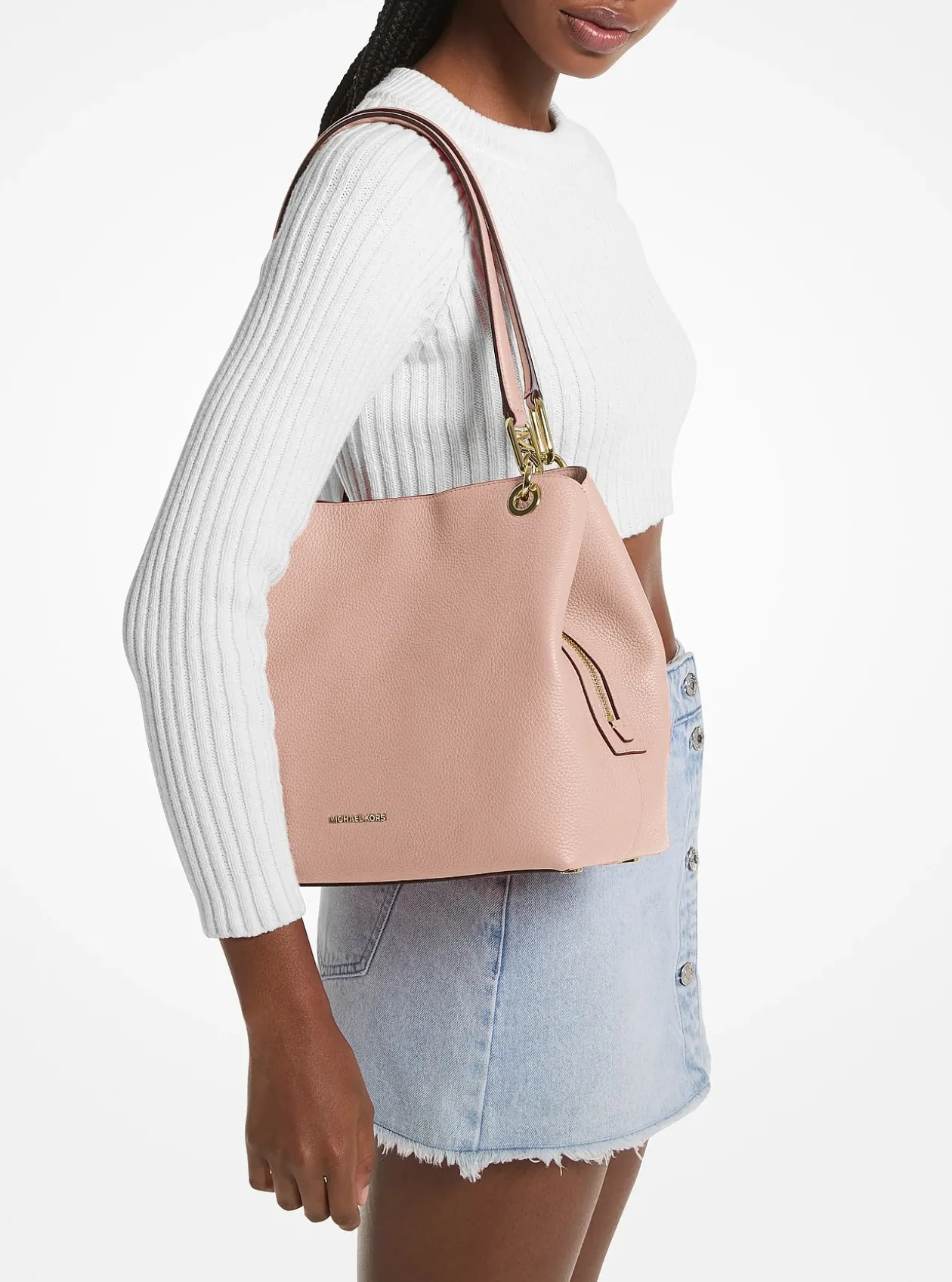 Grand cabas Kensington en cuir grainé