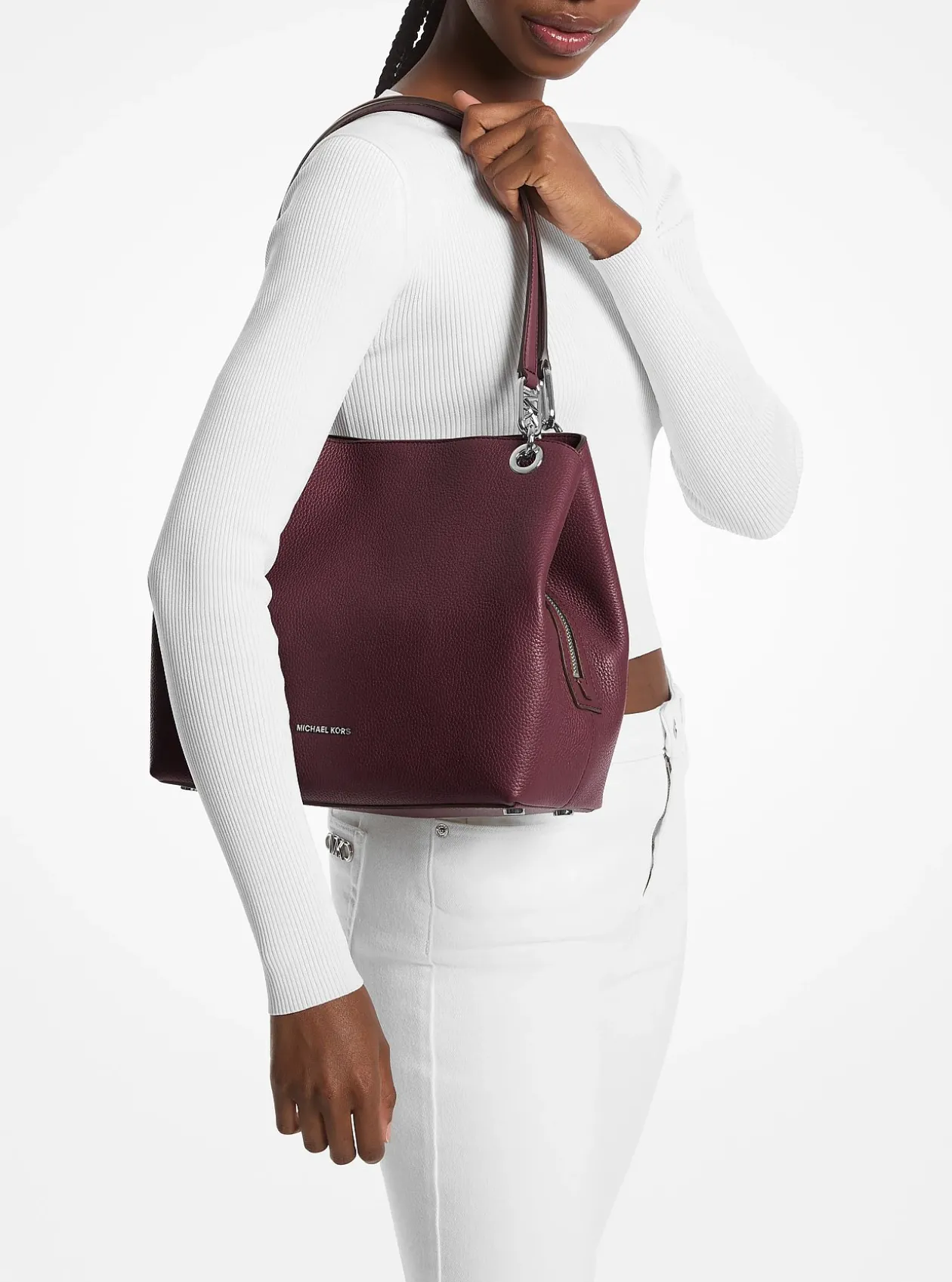 Grand cabas Kensington en cuir grainé