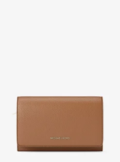 Grand portefeuille Jet Set en cuir grainé