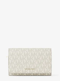 Grand portefeuille JetSet à logo Signature