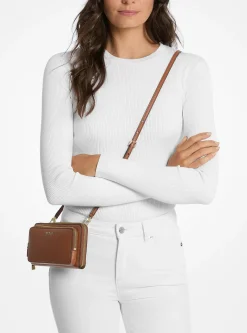 Grand sac à bandoulière convertible Jet Set en cuir grainé