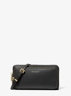 Grand sac à bandoulière convertible Jet Set en cuir grainé