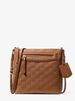 Grand sac à bandoulière Jet Set Travel en cuir à logo en relief